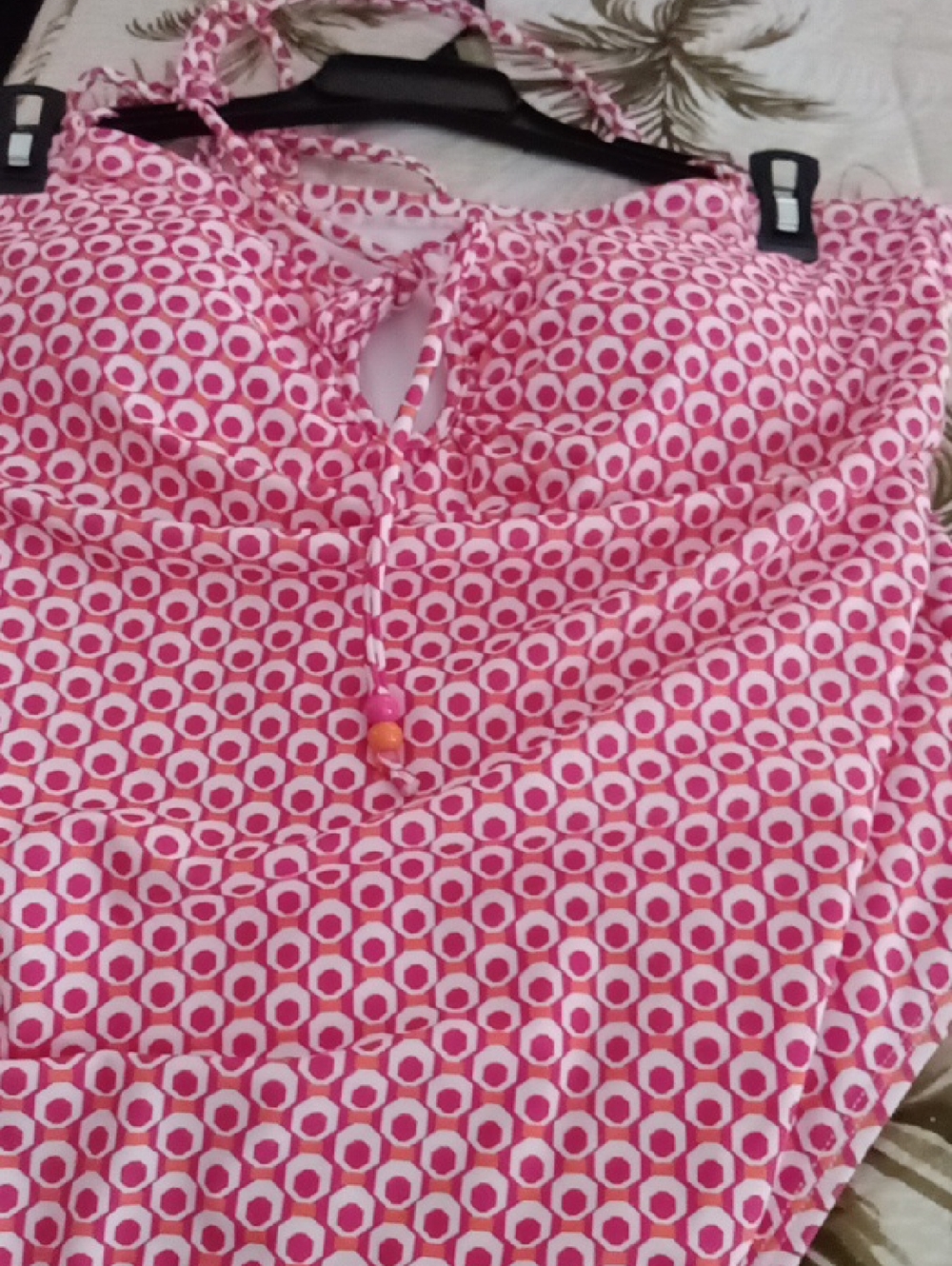 No Boundaries Pink  Geo Print Cheeky High 1 Piece